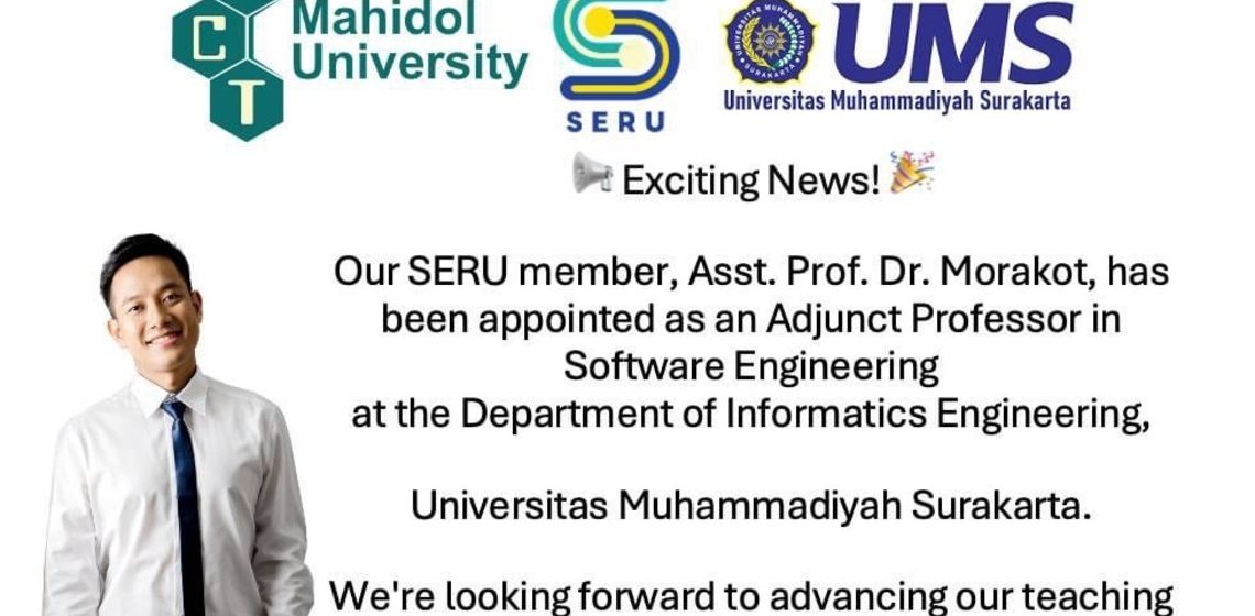 02.04.2024_Adjunct-Professor-at-UMS-Indonesia_CV-1140x560 ICT Mahidol instructor has been appointed as “Adjunct Professor in Software Engineering” at Universitas Muhammadiyah Surakarta, Republic of Indonesia