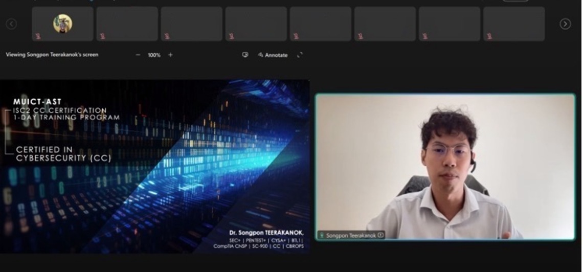 26.10.2024_Certified-in-Cybersecurity-Batch3_CV ICT Mahidol organized a hands-on training program titled “Certified in Cybersecurity (CC), Batch 3”