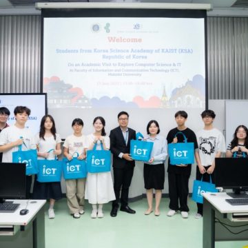 ICT Mahidol welcomed Korea Science Academy of KAIST (KSA), Republic of Korea on their visit and study tour in the field of Information Technology