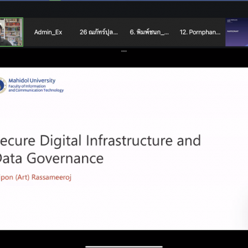 ICT Mahidol Faculty Member Served as Guest Speaker on “Secure Digital Infrastructure & Data Governance”