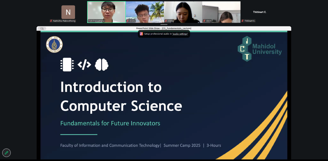 ICT Mahidol Organized the “ICT Summer Camp” for Students from YAAE, People’s Republic of China