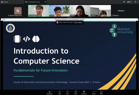 ICT Mahidol Organized the “ICT Summer Camp” for Students from YAAE, People’s Republic of China