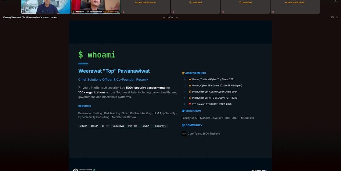 ICT Mahidol Hosted a Special Lecture on “Cyber Security”