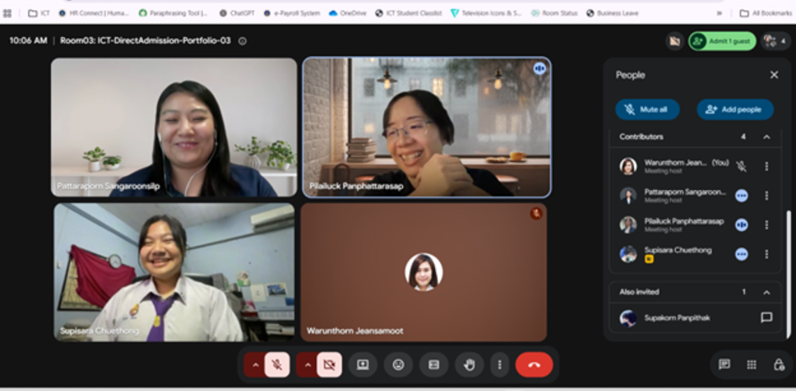 ICT Mahidol Conducted Online Interviews for ICT International Program Applicants under the ICT Portfolio Round for Academic Year 2027